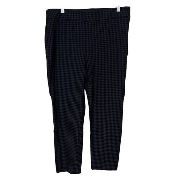 Talbots Womens Black/Gray Houndstooth Chatham Ankle Pants Size 16 Stretch - Picture 1 of 13